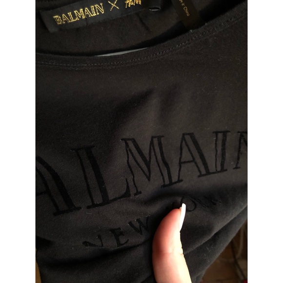 Balmain x H&M Tee - Black on Black - Picture 4 of 6